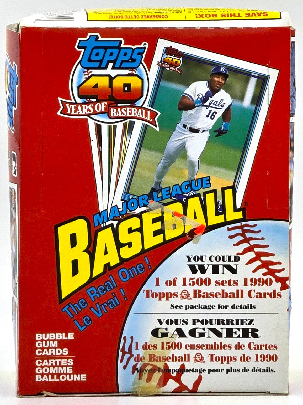 1991 OPC O-Pee-Chee 40 Years of Baseball Card Wax Box (36 Packs) Possible Chipper Jones Rookie