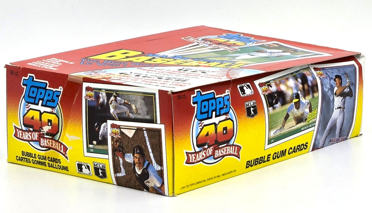 1991 OPC O-Pee-Chee 40 Years of Baseball Card Wax Box (36 Packs) Possible Chipper Jones Rookie