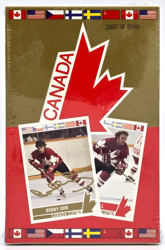 1992 Future Trends Canada Cup '76 Hockey Card Wax Box (36 Packs) Sealed /50000 Possible Bobby Orr Autograph