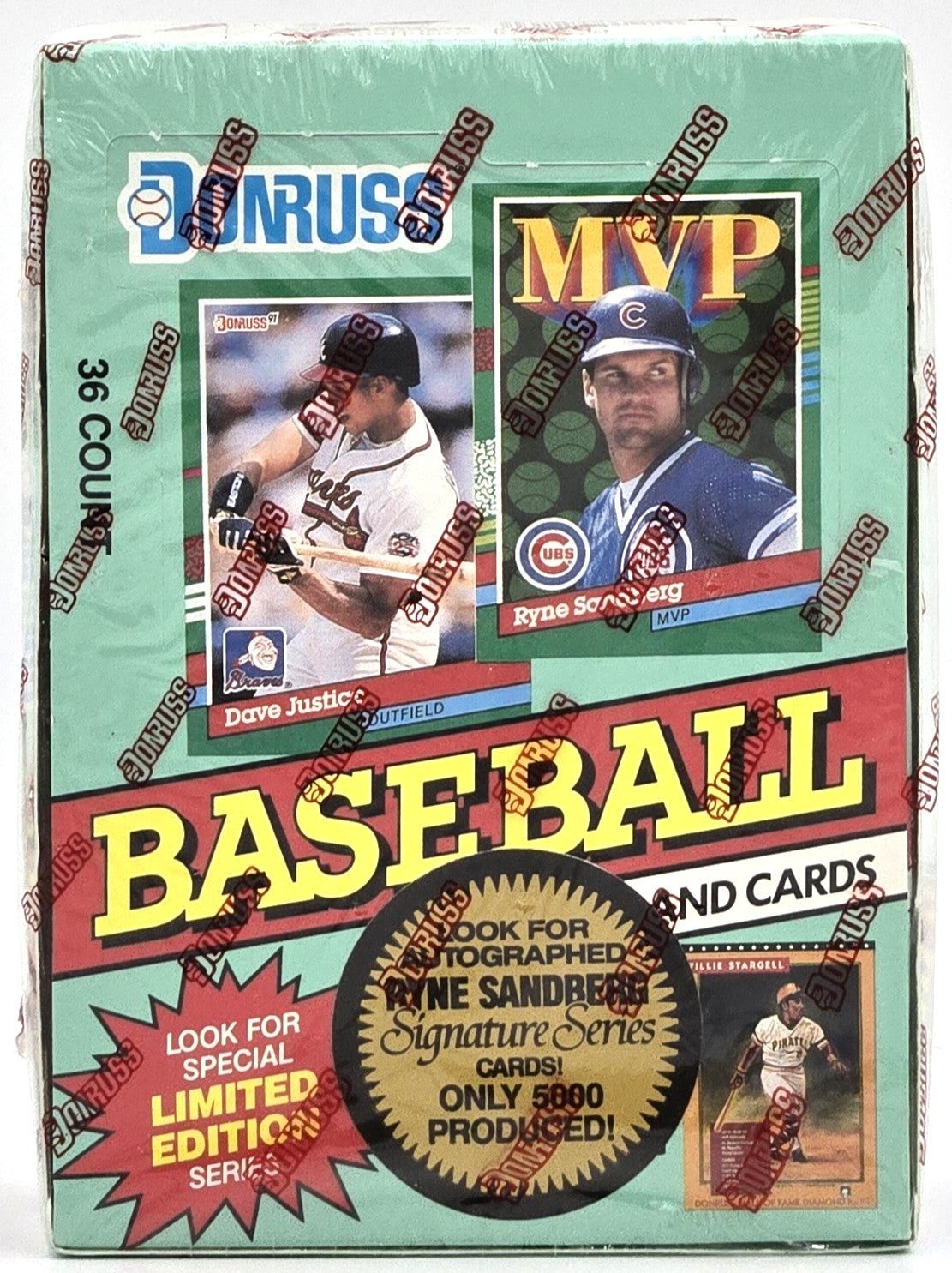 1991 Donruss Series 2 MLB Baseball Card Wax Box (36 Packs) Sealed Possible Ryne Sandberg Autograph
