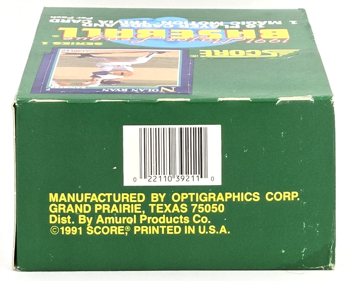 1991 Score Series 1 MLB Baseball Card Wax Box (36 Packs)