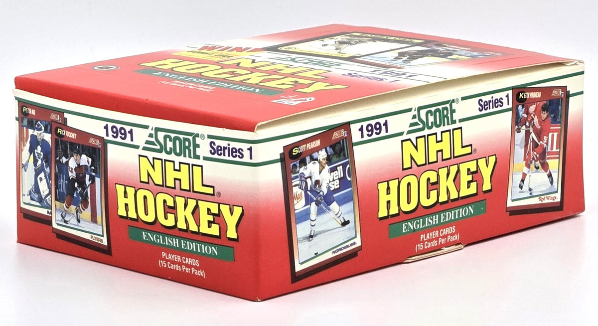 1991 Score NHL Hockey Series 1 Card Wax Box (36 Packs) English Edition Possible Bobby Orr Autograph