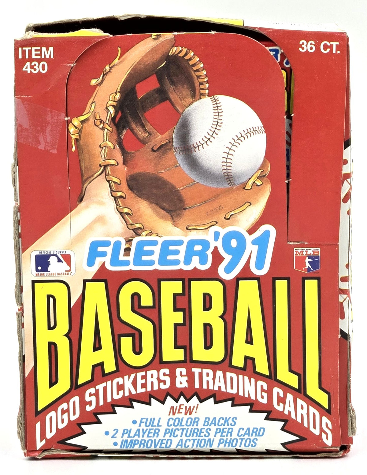 1991 Fleer MLB Baseball Card Wax Box (36 Packs) Early Ken Griffey Jr