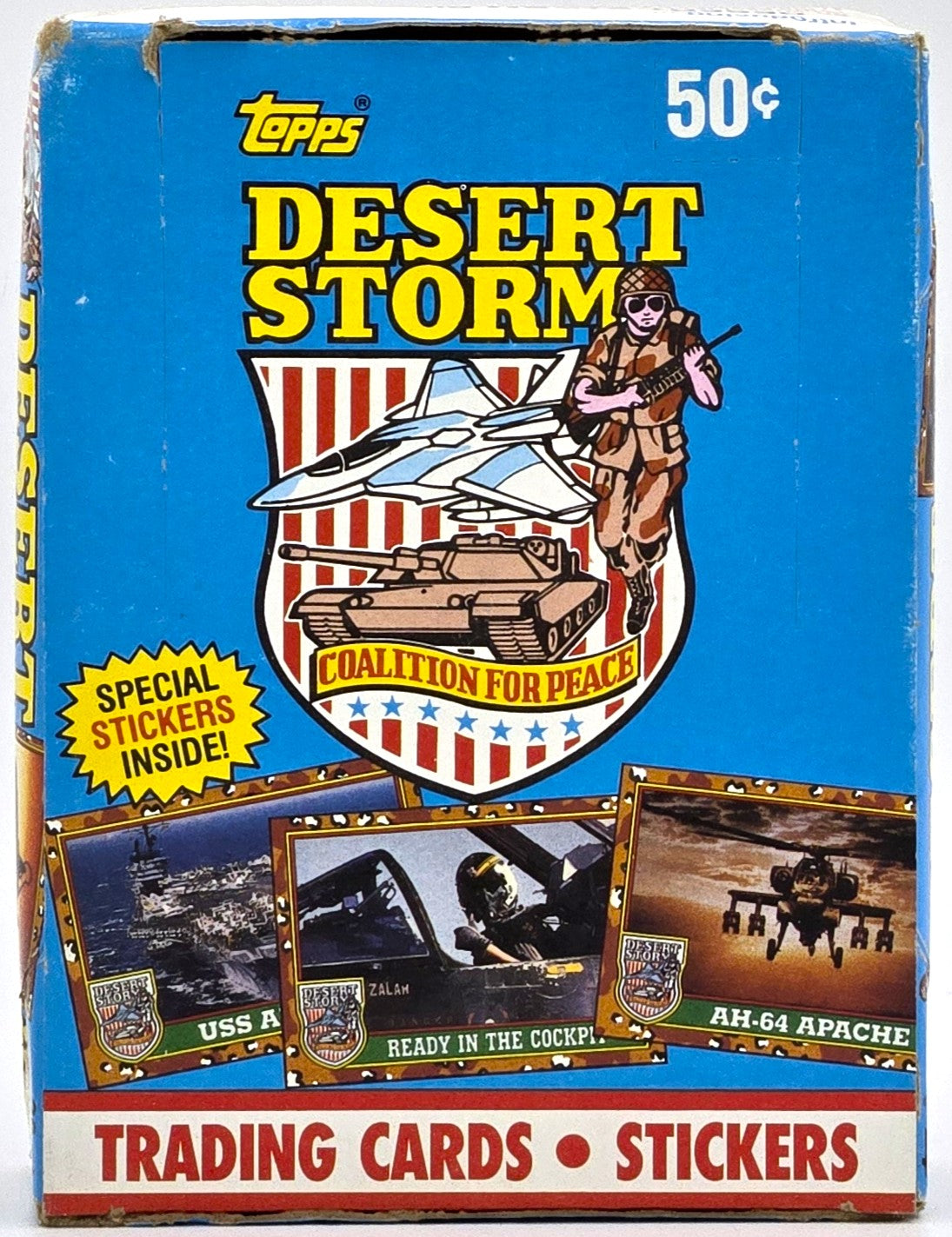 1991 Topps Desert Storm Coalition for Peace Trading Card Wax Box (36 Packs) George Bush