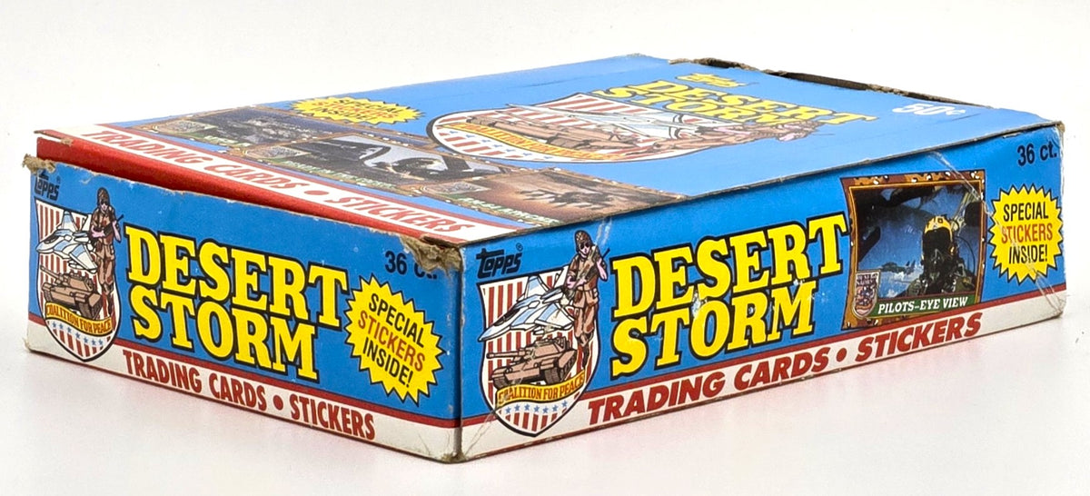 1991 Topps Desert Storm Coalition for Peace Trading Card Wax Box (36 Packs) George Bush