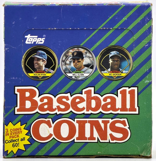1990 Topps MLB Baseball Coins Wax Box (36 Packs) Ken Griffey Jr First Coin