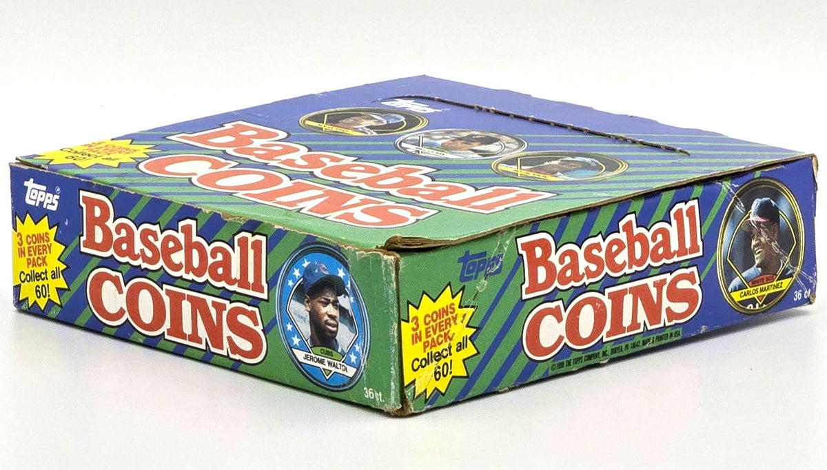 1990 Topps MLB Baseball Coins Wax Box (36 Packs) Ken Griffey Jr First Coin