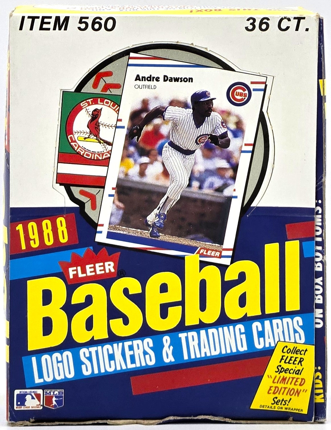 1988 Fleer MLB Baseball Wax Box (36 Packs) Loaded