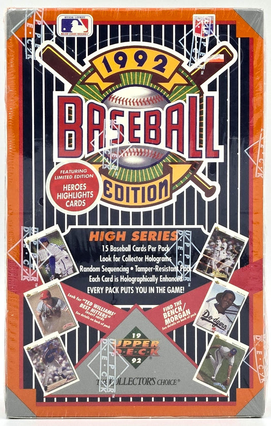 1992 Upper Deck MLB Baseball High Series Wax Box (36 Packs) Sealed Possible Johnny Bench Autograph