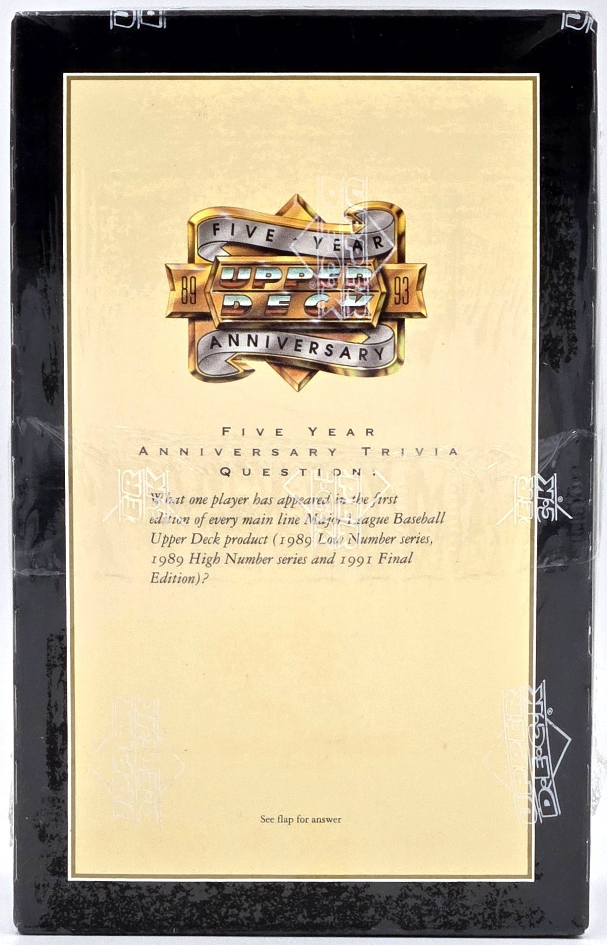 1993 Upper Deck MLB Baseball Series 1 Wax Box (36 Packs) Sealed