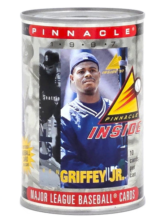 1997 Pinnacle Inside MLB Baseball Card Collectible Sealed Can (10 Cards) Ken Griffey Jr.