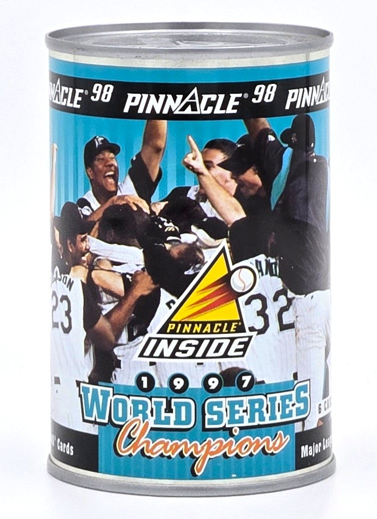 1998 Pinnacle Inside MLB Baseball Card Collectible Can (6 Cards) Florida Marlins '97 World Series Champions