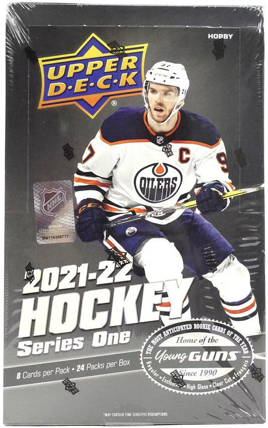 2021/22 Upper Deck NHL Hockey Series One Hobby Box (24 Packs) Sealed