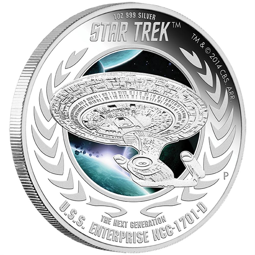 2015 Star Trek: The Next Generation USS Enterprise 1oz Silver Proof Coin