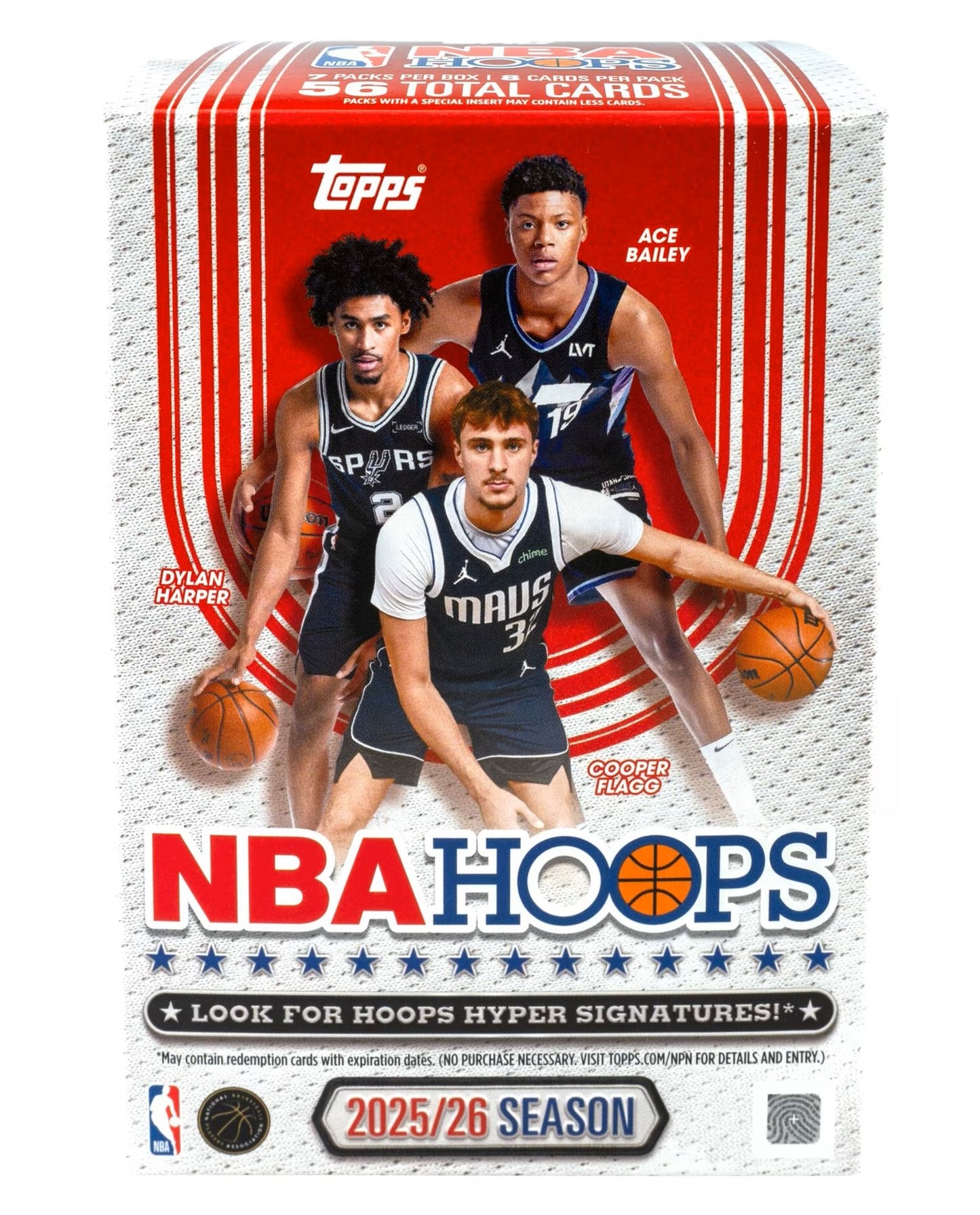 2025/26 Topps NBA Hoops NBA Basketball Card Blaster Box (7 Packs)