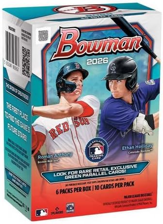 2026 Topps Bowman MLB Baseball Card Blaster Box (6 Packs)