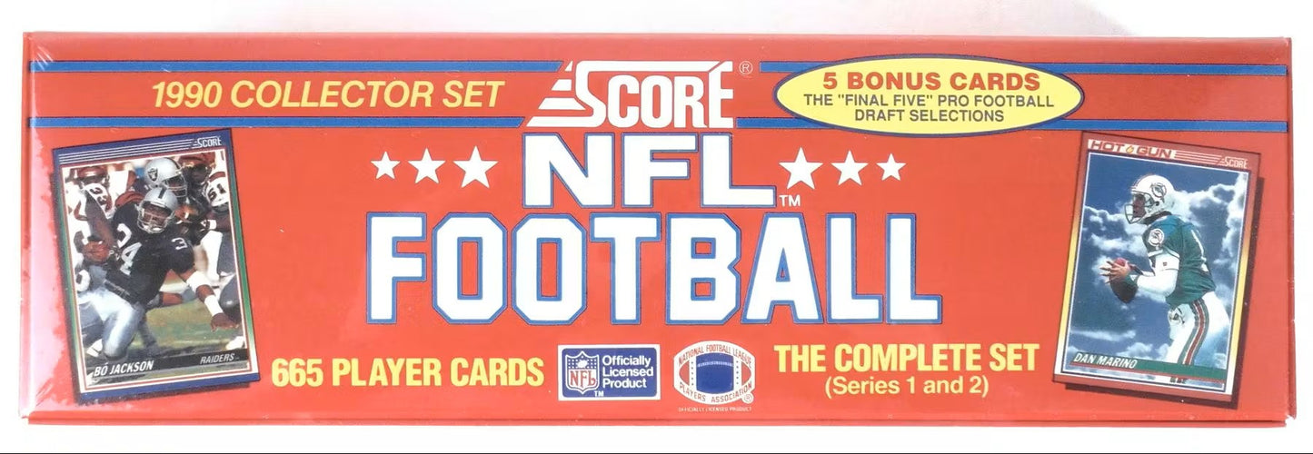 1990 Score NFL Football Card Complete Collector Set (665 Cards) Sealed Junior Seau Rookie