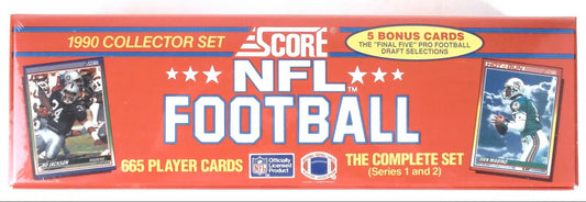 1990 Score NFL Football Card Complete Collector Set (665 Cards) Sealed Junior Seau Rookie