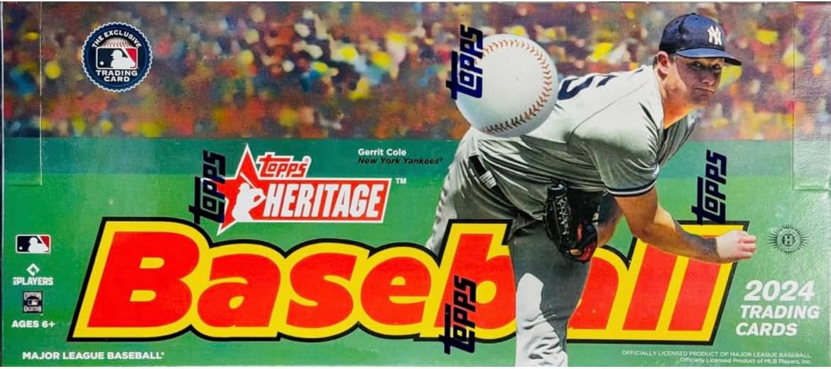 2024 Topps Heritage MLB Baseball Card Hobby Box (24 Packs) Sealed Possible Yammomoto Rookie