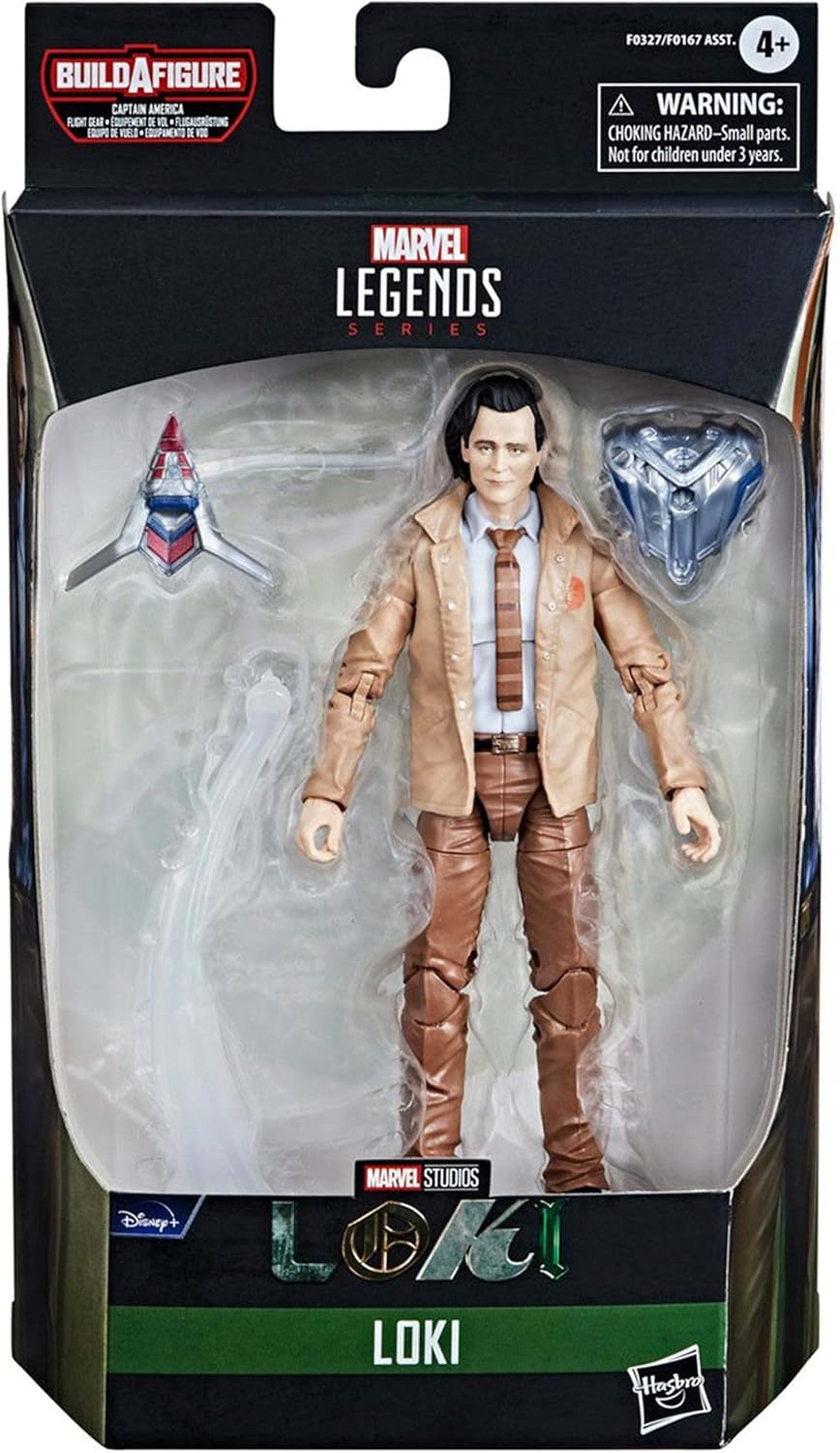 Hasbro Marvel Legends Series Loki + Captain America Build-A-Figure in Box