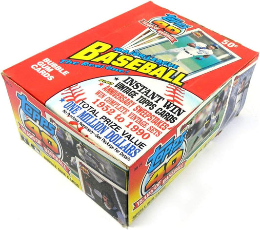 1991 Topps Baseball Card Wax Box (36 Packs) 40th Anniversary Possible Chipper Jones Rookie