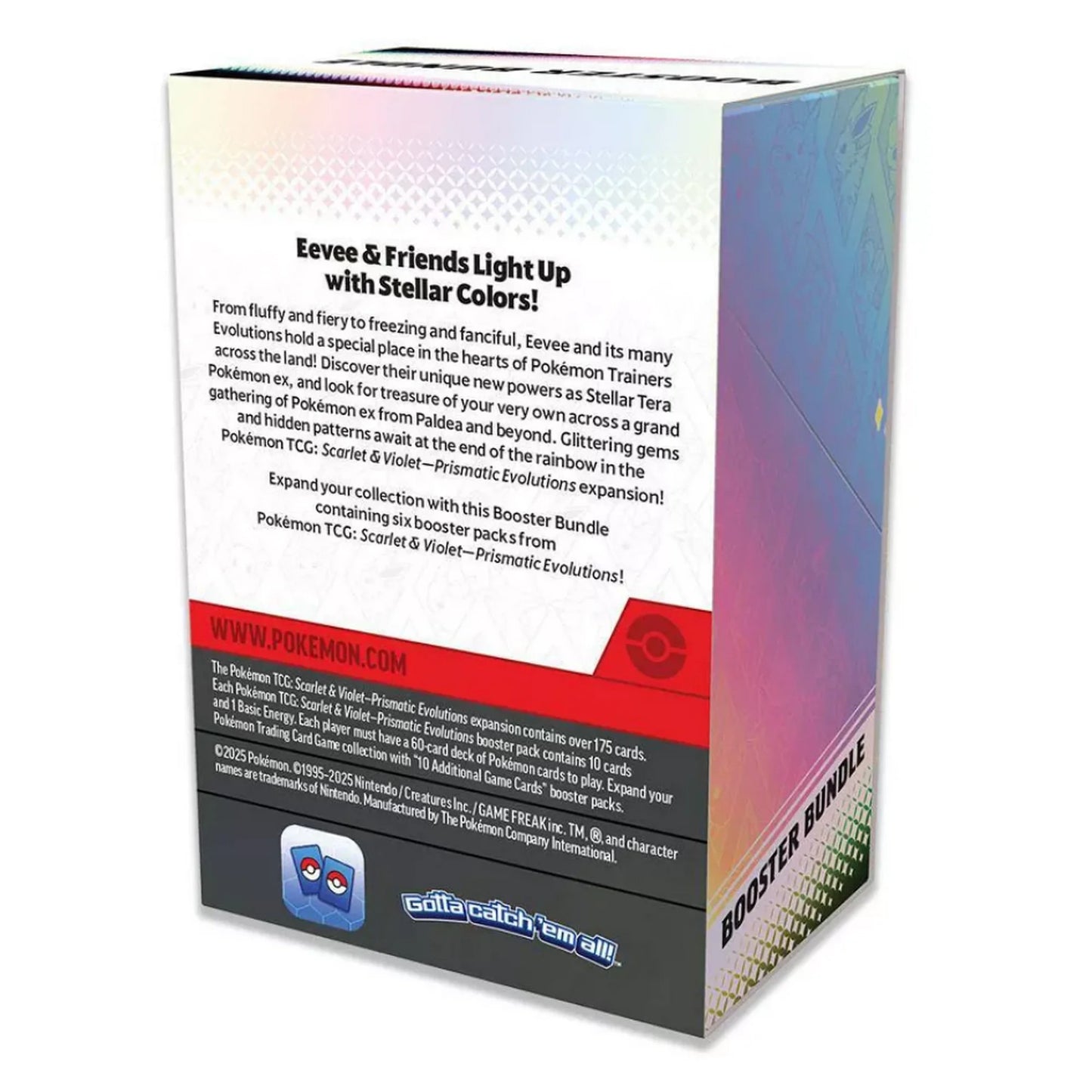 2025 Pokemon Scarlet & Violet Prismatic Evolutions Booster Bundle Trading Card Game Box (6 Packs)