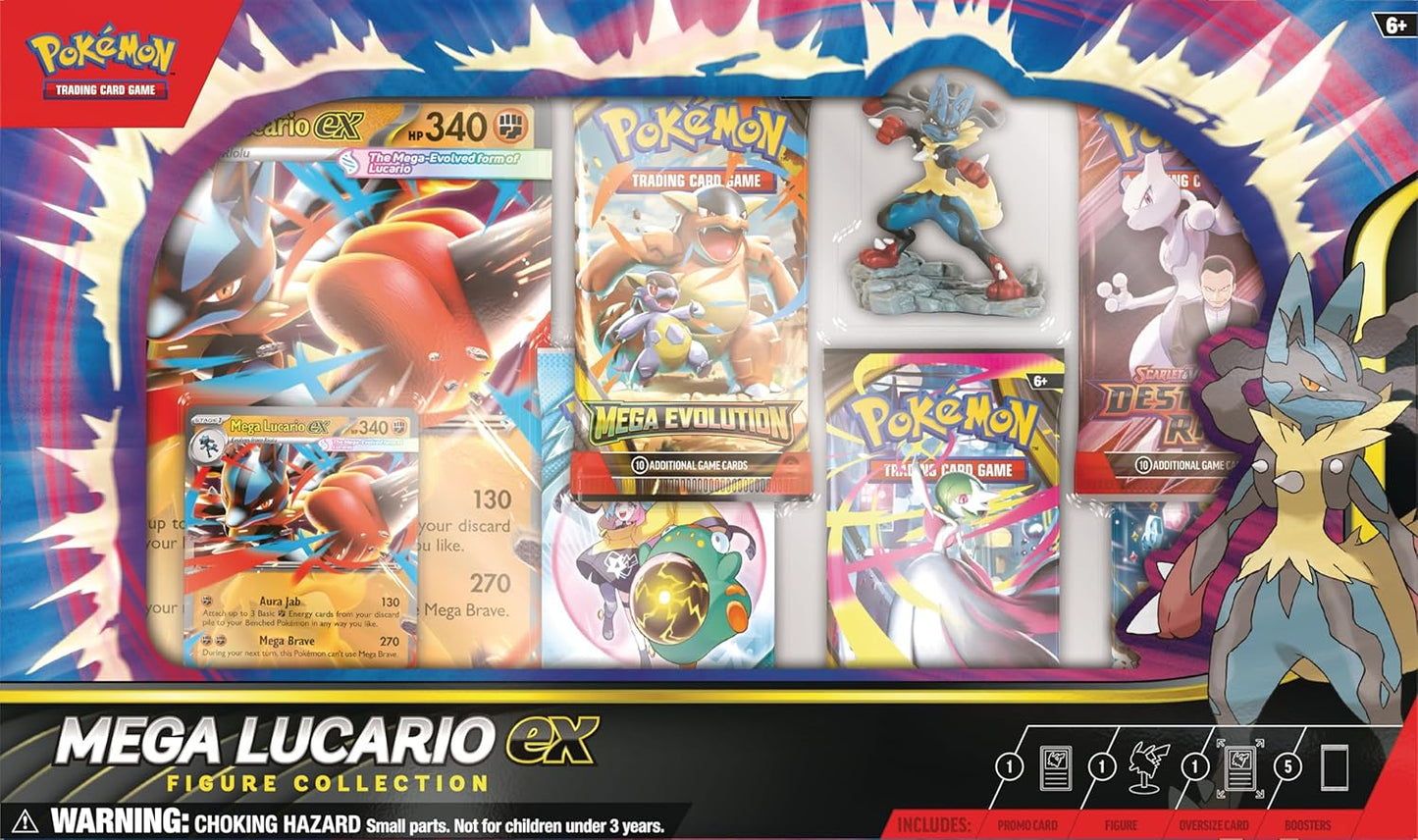 2025 Pokemon Mega Lucario EX Figure Collection Trading Card Game Box