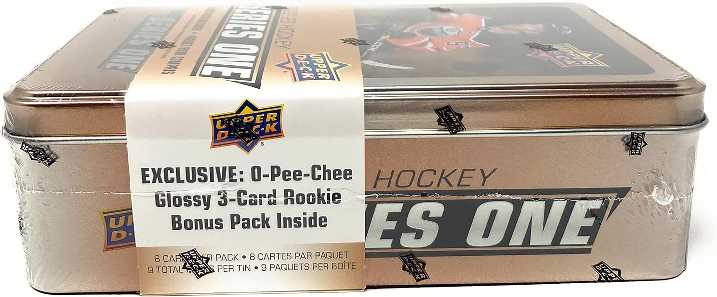 2022/23 Upper Deck Series One Hockey Cards Tin Box (9 Packs)