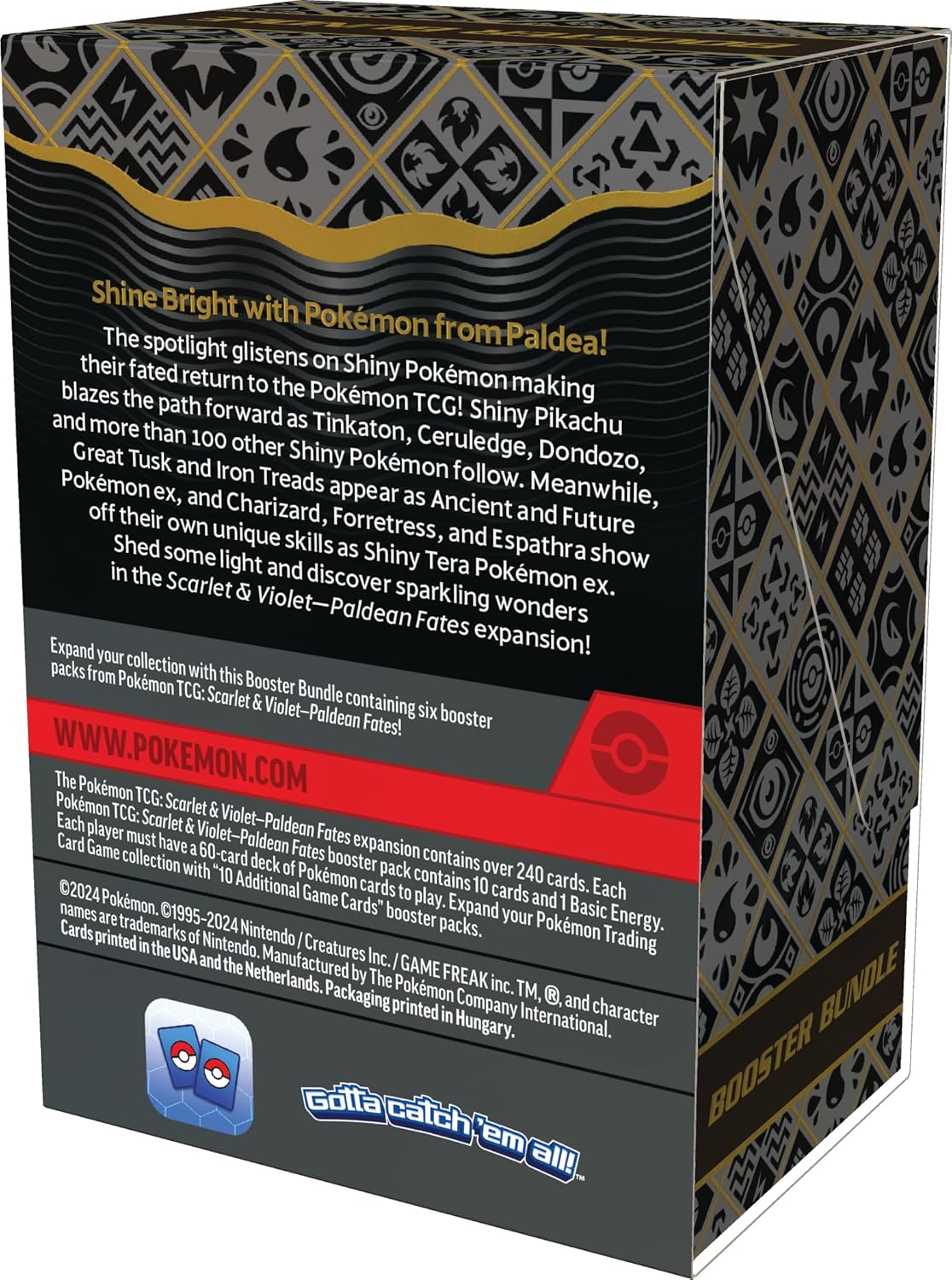 2024 Pokemon Scarlet & Violet Paldean Fates Booster Bundle Trading Card Game Box (6 Packs)