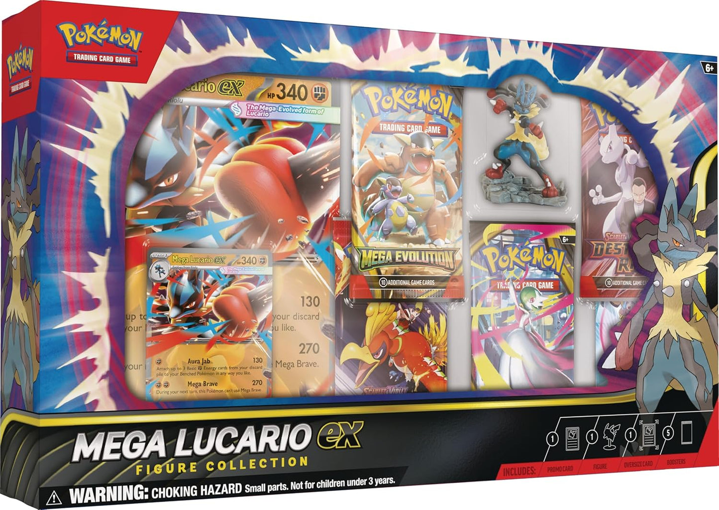 2025 Pokemon Mega Lucario EX Figure Collection Trading Card Game Box