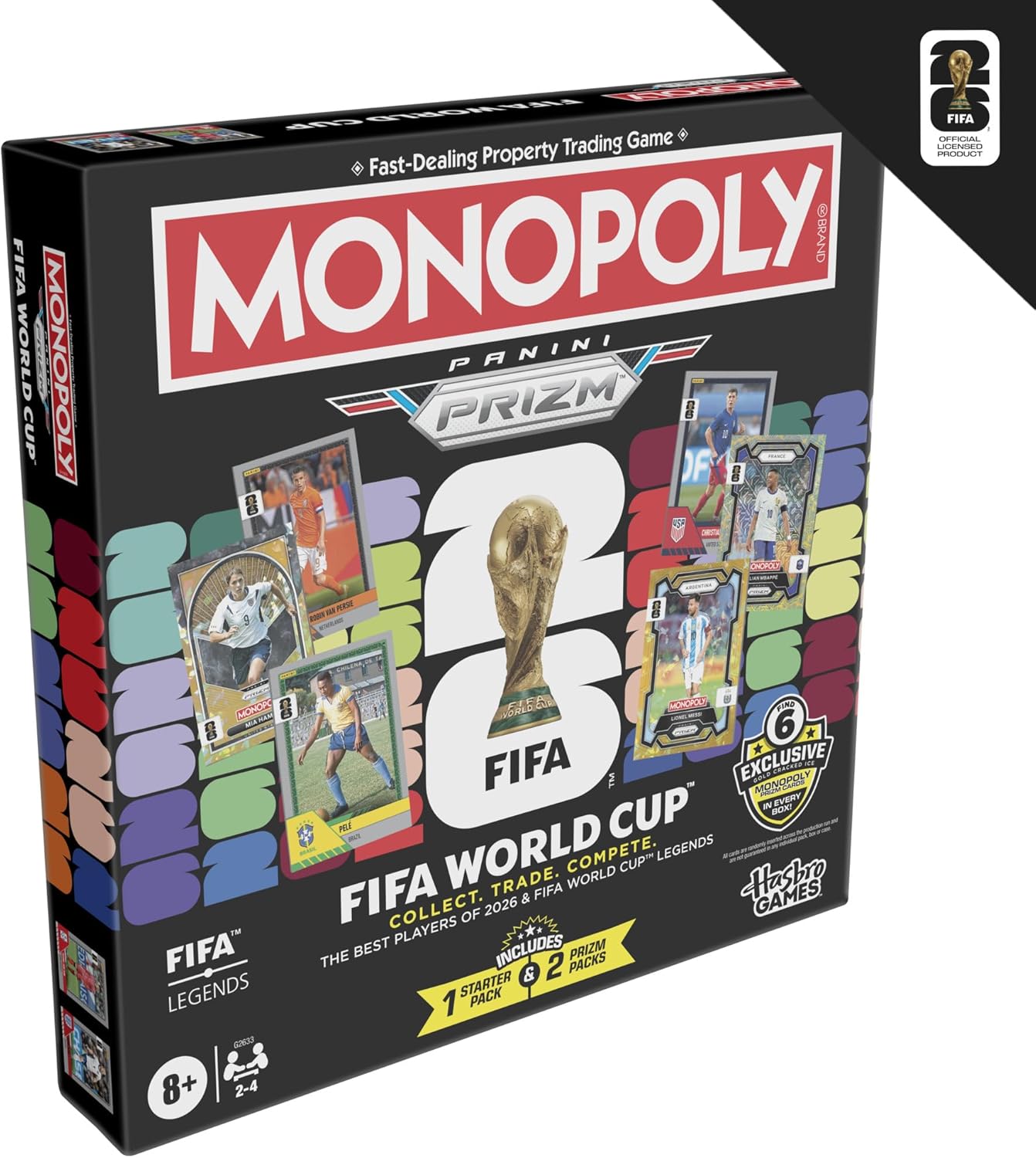 2026 Panini Prizm Hasbro Monopoly FIFA World Cup Soccer Card Board Game in Box