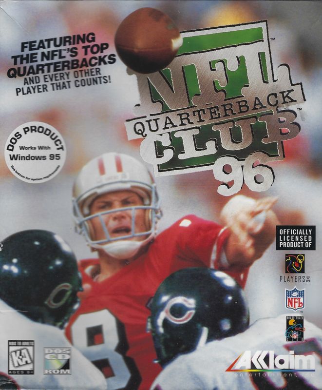 1995 Acclaim Entertainment NFL Quarterback Club '96 DOS CD-ROM Game in Box