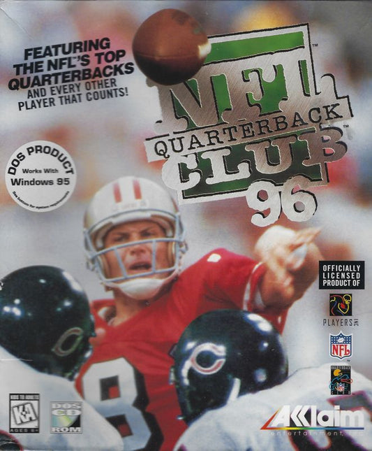 1995 Acclaim Entertainment NFL Quarterback Club '96 DOS CD-ROM Game in Box