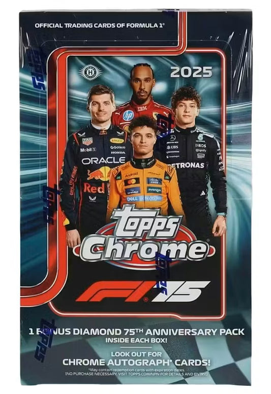 2025 Topps Chrome F1 Formula 1 Hobby Box (21 Packs) Sealed Possible Antonelli Rookie