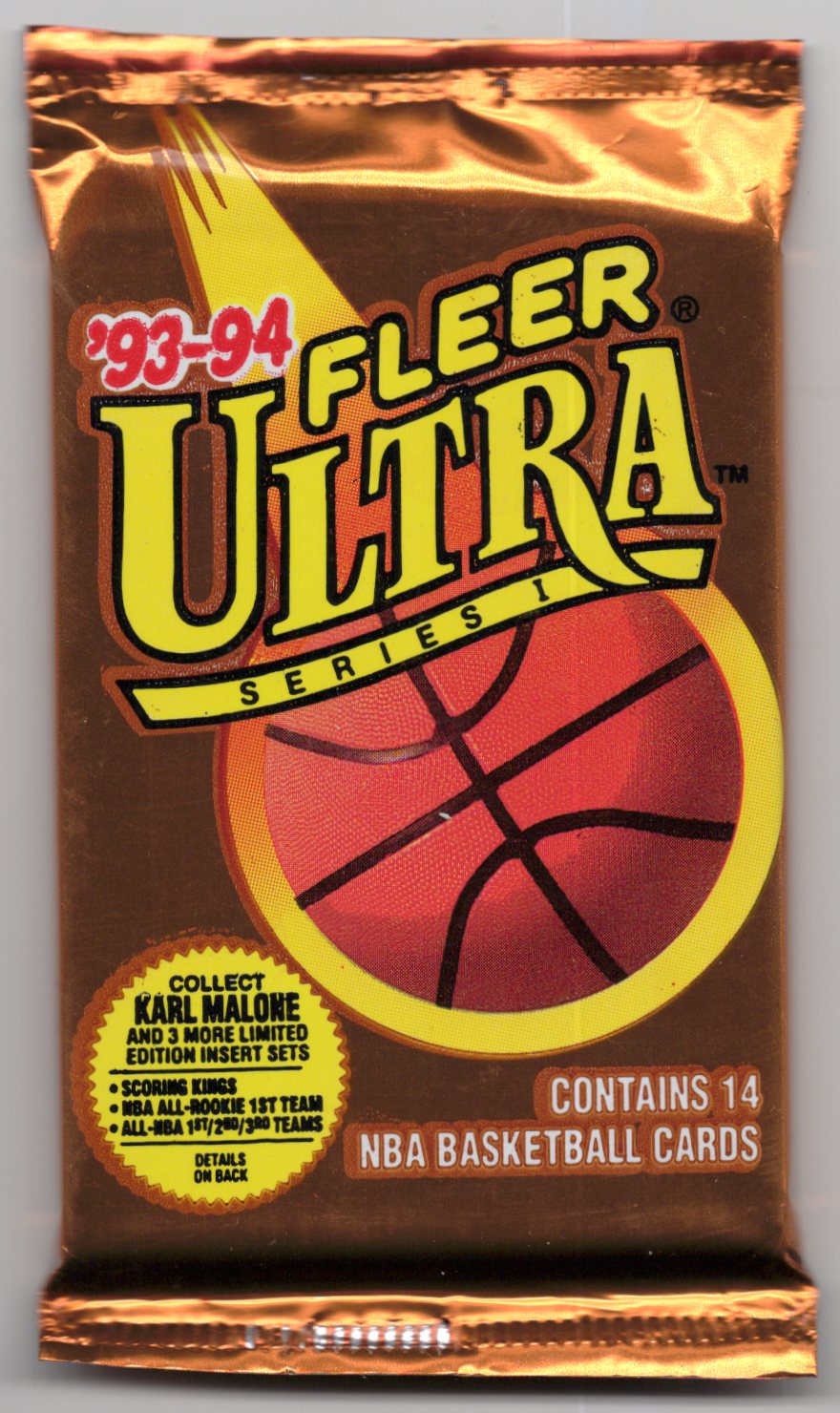 1993/94 Fleer Ultra Series 1 Basketball Card Factory Sealed Wax Pack (14 Cards) Possible Jordan Inserts