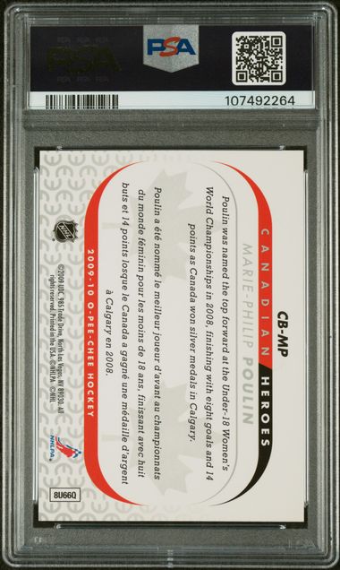 2009 OPC O-Pee-Chee Marie-Philip Poulin Canadian Heroes Rookie Card #CB-MP PSA 9