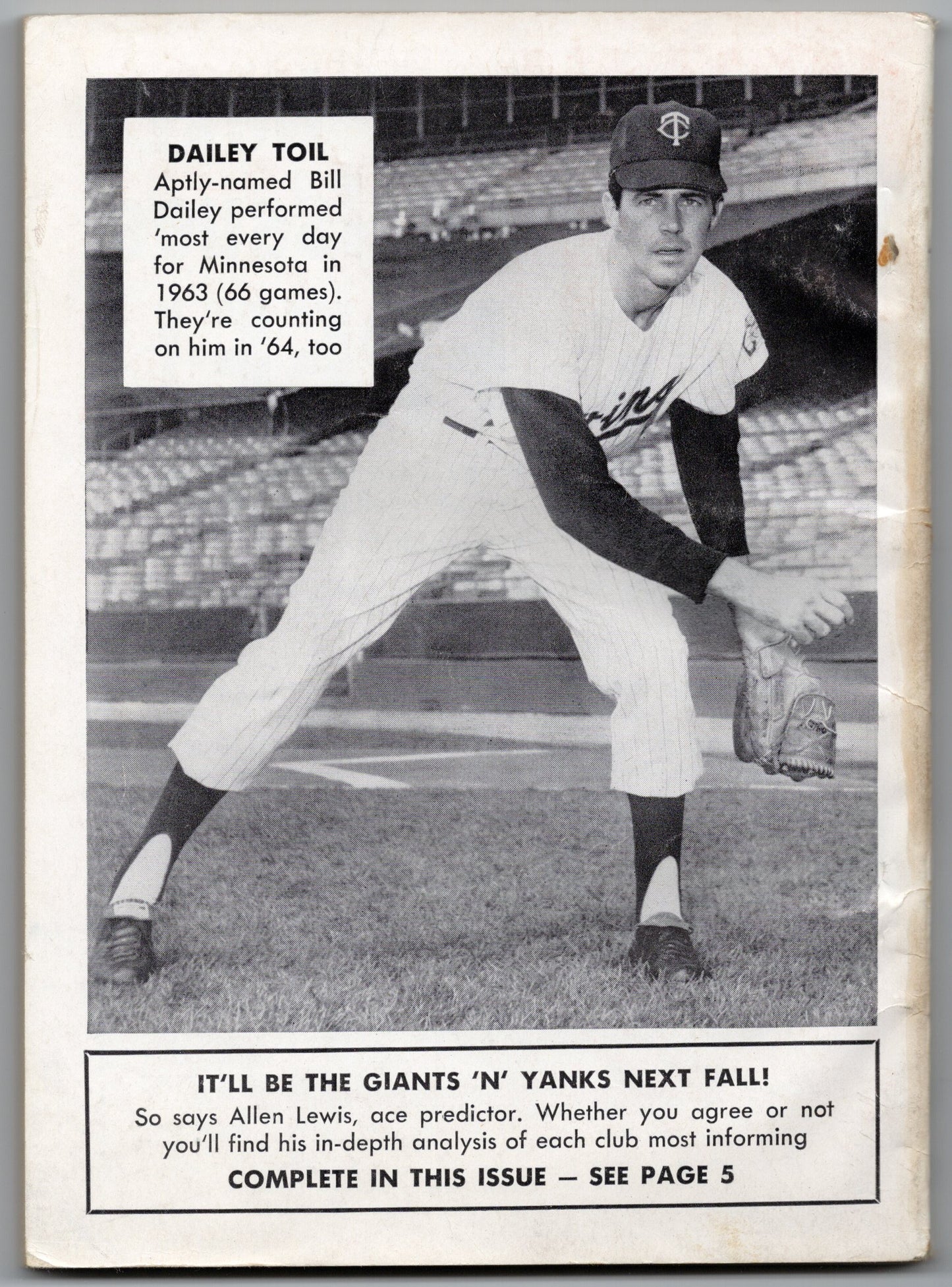 Baseball Digest Vintage Magazine (April 1964) Sandy Koufax