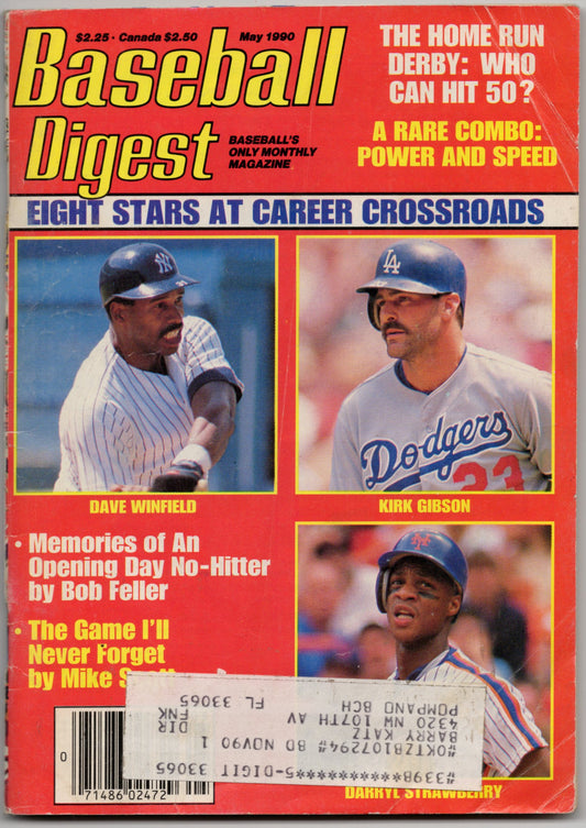 Baseball Digest Vintage Magazine (May 1990) Eight Stars