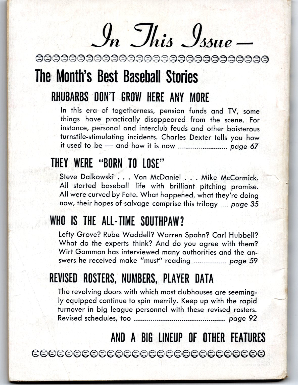 Baseball Digest Vintage Magazine (September 1964) Dennis Bennett