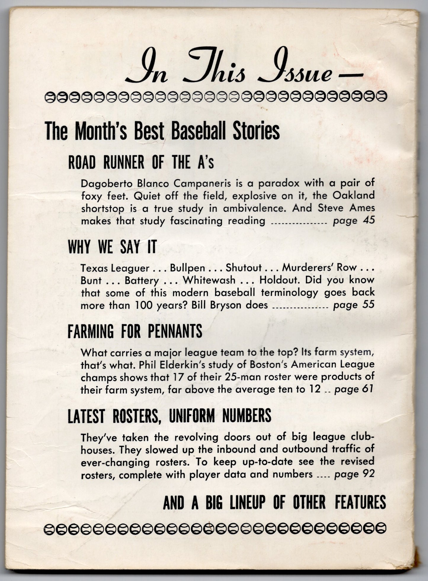 Baseball Digest Vintage Magazine (September 1968) Felipe Alou and Ken Harrelson