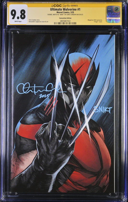 2025 Marvel Ultimate Wolverine #1 Graded Comic Book CGC 9.8 Signed by Chris Condon