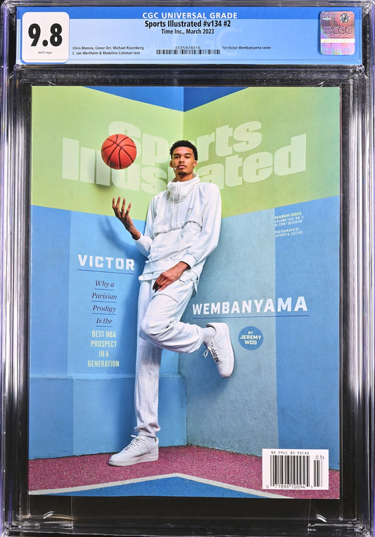 2023 Sports Illustrated Magazine #v134 #2 Graded CGC 9.8 1st Victor Wembanyama Cover Newsstand Edition