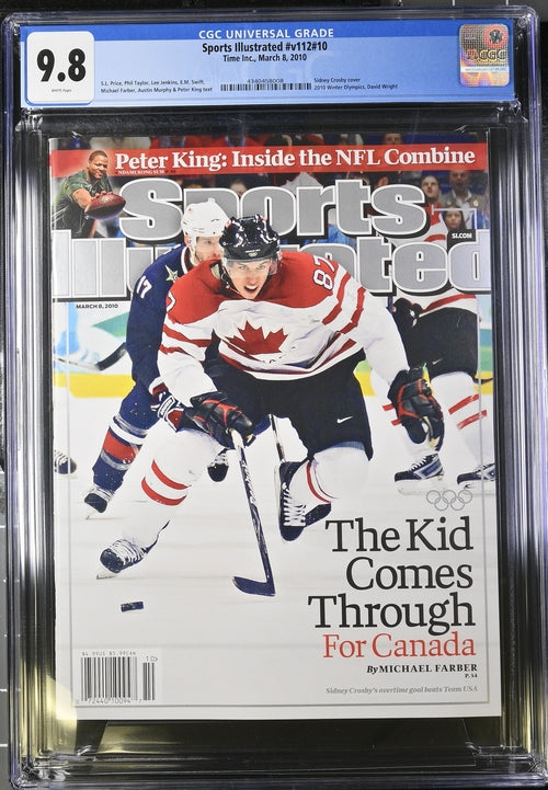 2010 Sports Illustrated #v112 #10 Graded Magazine CGC 9.8 Sidney Crosby Cover Newsstand