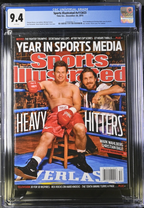 2010 Sports Illustrated Magazine Graded CGC 9.4 Mark Wahlberg and Christian Bale Cover Rare Newsstand