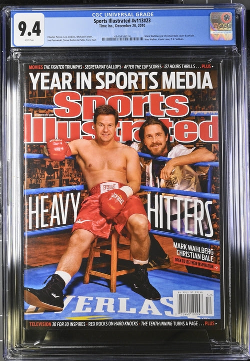 2010 Sports Illustrated Magazine Graded CGC 9.4 Mark Wahlberg, Christian Bale Cover Rare Newsstand