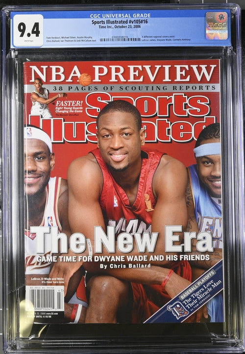 2006 Sports Illustrated Magazine Graded CGC 9.4 Dwayne Wade Cover Newsstand Edition