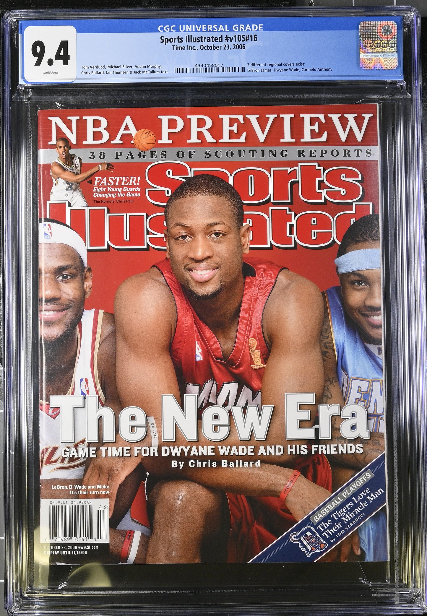 2006 Sports Illustrated #v105 #16 CGC 9.4 Dwayne Wade Regional Cover Newsstand Edition