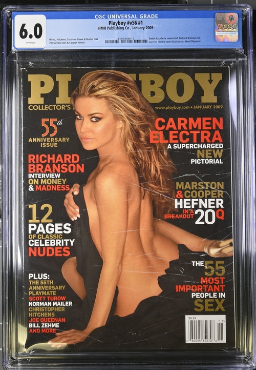 2009 Playboy Magazine Graded CGC 6.0 Carmen Electra Cover Newsstand Edition