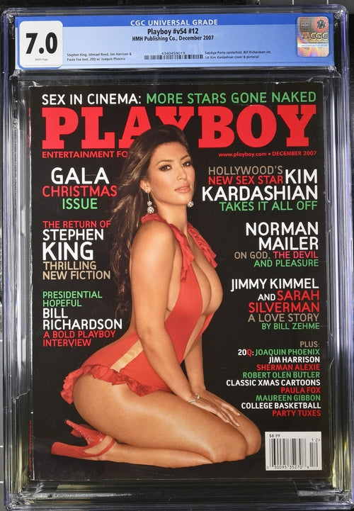 2007 Playboy Magazine Graded CGC 7.0 1st Kim Kardashian Cover Rare Newsstand Edition