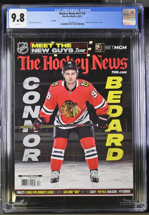 2023 The Hockey News Magazine Graded CGC 9.8 Connor Bedard Rookie Year Rare Newsstand